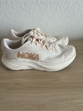 Hoka Women's Neutral Running Sneakers in Cream/Light Beige